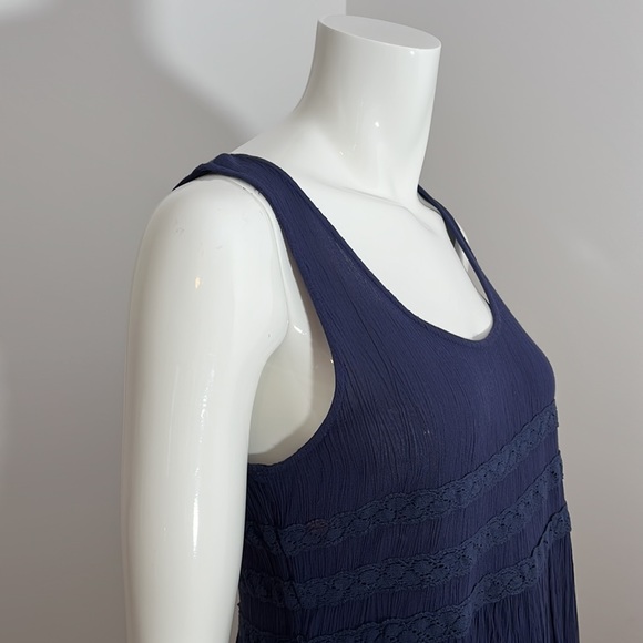 [S] AERIE Blue Flowy Summer Top - Picture 3 of 5